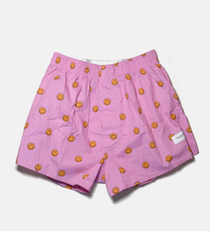 I need this Smiley Face Boxer Shorts by Curated Basics 100 Cotton Comfortable Men s Boxers Shop Quirky Apparel Fun Accessories Black and Gold Black Gold Vintage Furniture Decorative